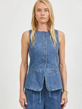 a.ren Adeline denim Vest
